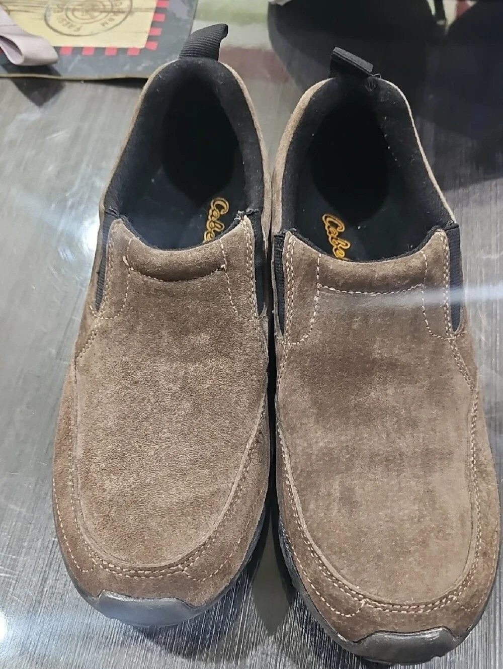 Cabela's Brown Suede Slip-On Loafers for Men